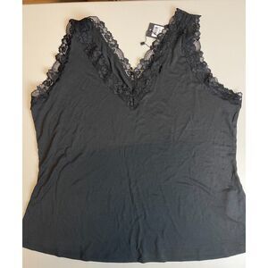 Vero Moda Black Lace Trim Cami – Size XL, Feminine & Chic (NWT)